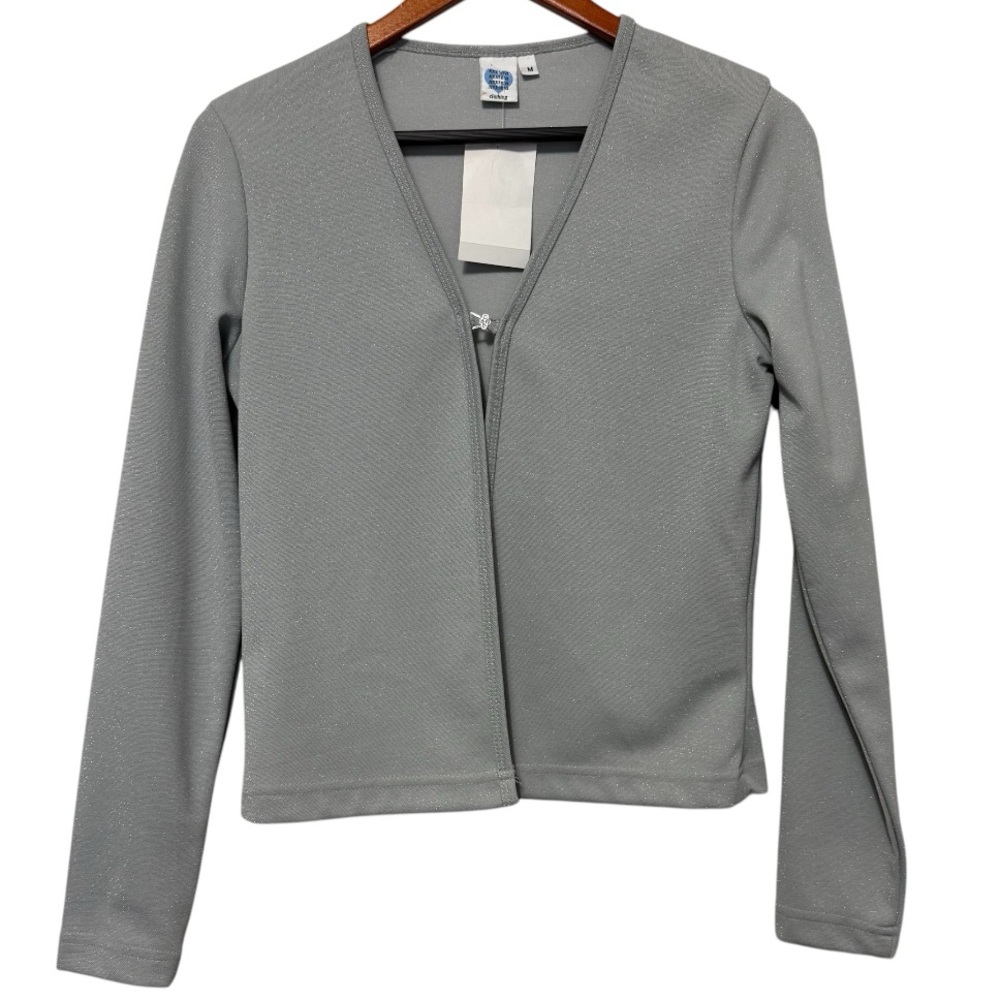 NWT Vintage Next Era Deadstock Clasp Cardigan Y2K Women's Medium Steel Jacquard